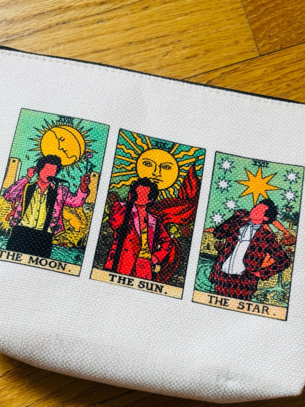 Sun moon and Stars Tarot fan art Canvas Zipper Pouch